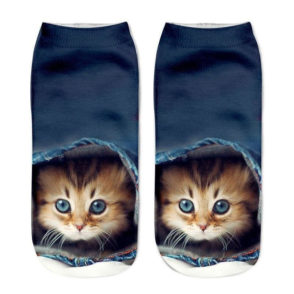 Chaussettes Animaux Tête de Chat