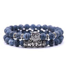 Bracelet Animaux <br> Hibou Perles Bleues - Animaux du Monde