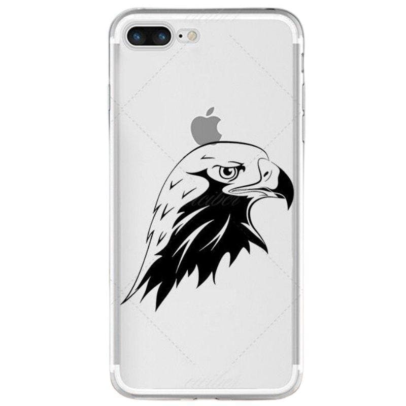 Coque iPhone Animaux <br> Aigle Noir & Blanc - Animaux du Monde