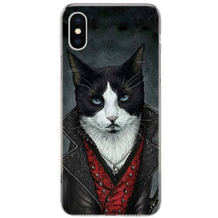 Coque iPhone Animaux <br> Chat Gangster - Animaux du Monde