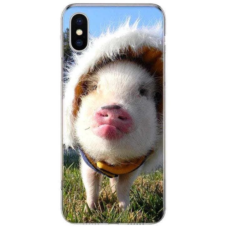 Coque iPhone Animaux <br> Cochon Joyeux - Animaux du Monde