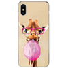 Coque iPhone Animaux <br> Girafe Chewing Gum - Animaux du Monde