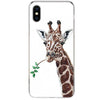 Coque iPhone Animaux <br> Girafe qui Mange - Animaux du Monde
