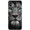 Coque iPhone Animaux <br> Lion aux Yeux Verts - Animaux du Monde