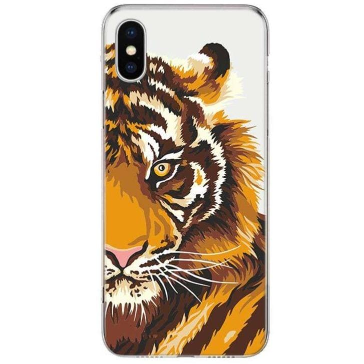 Coque iPhone Animaux <br> L'Oeil du Tigre - Animaux du Monde