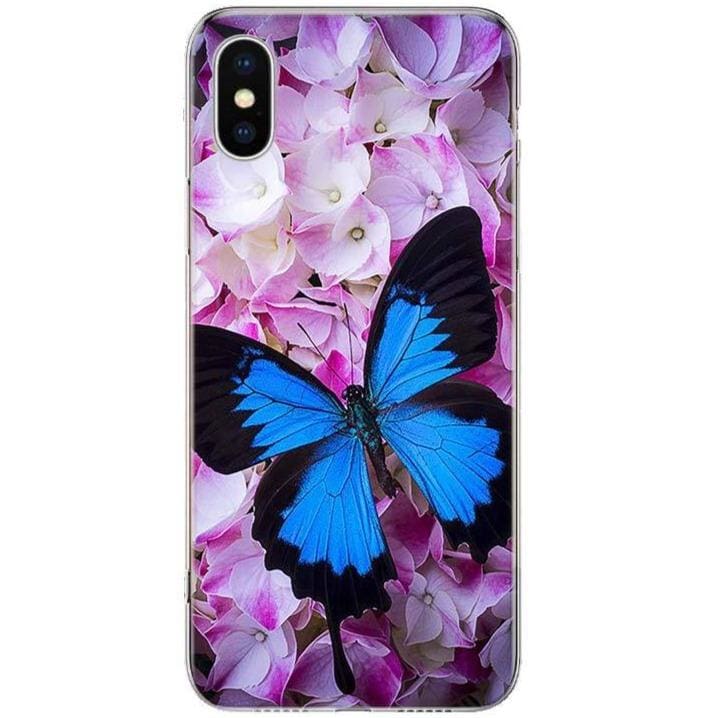 Coque iPhone Animaux <br> Papillon Bleu - Animaux du Monde