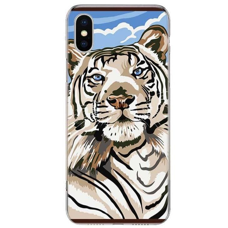 Coque iPhone Animaux <br> Tigre Blanc - Animaux du Monde