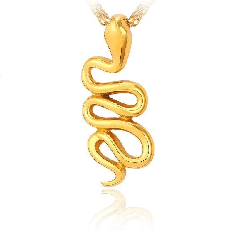 Pendentif Animaux <br> Collier Serpent Or - Animaux du Monde