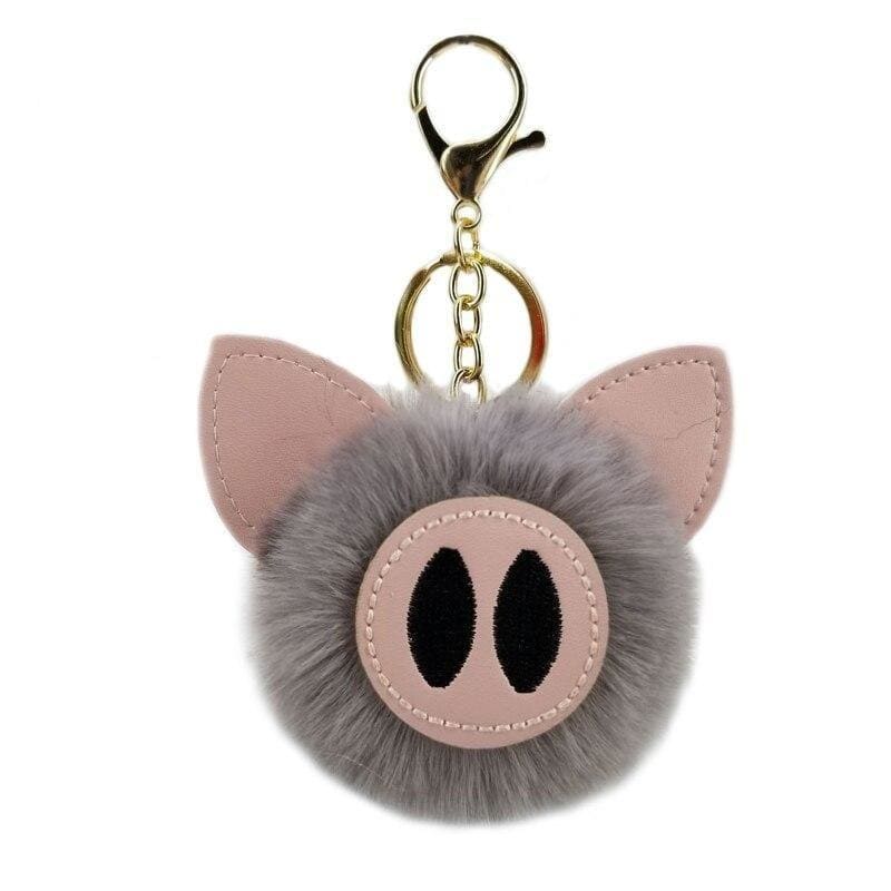 Porte-Clé Animaux <br> Cochon Pompon - Animaux du Monde