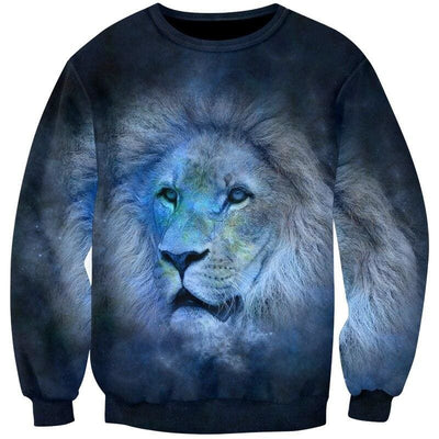 Pull Animaux <br> Lion Bleu - Animaux du Monde