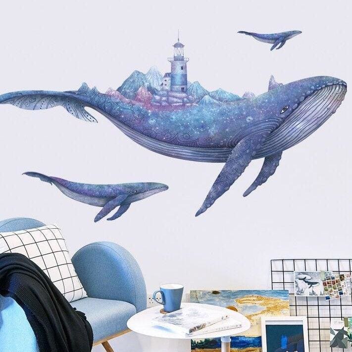 Sticker Mural Baleine