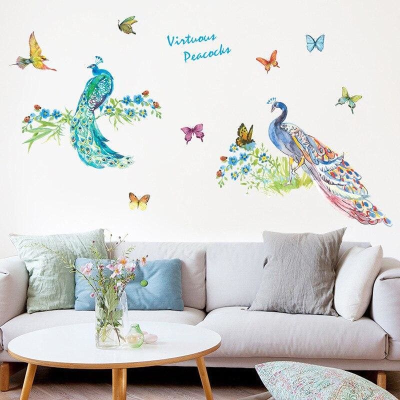 Stickers Muraux Oiseaux et Papillons