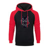Sweat Animaux Loup & Rose - Rouge / Noir / S - Sweat Animaux