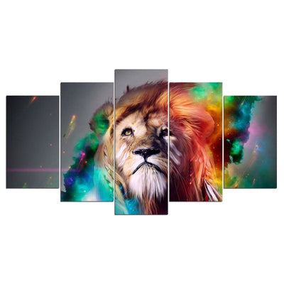 Cadre Lion Coloré